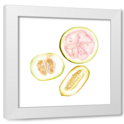 Love Me Fruit I White Modern Wood Framed Art Print by Wang, Melissa
