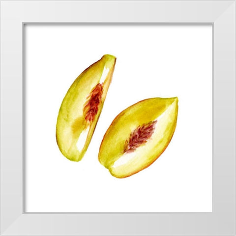 Love Me Fruit V White Modern Wood Framed Art Print by Wang, Melissa