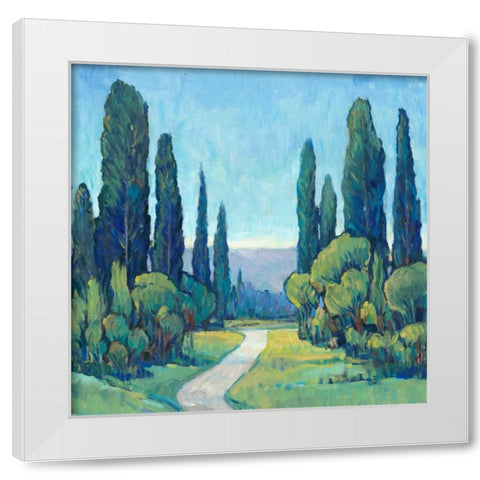 Cypress Path I White Modern Wood Framed Art Print by OToole, Tim