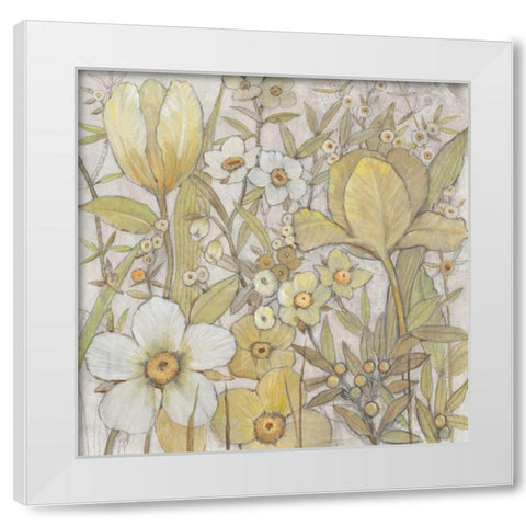 Mix Floral II White Modern Wood Framed Art Print by OToole, Tim