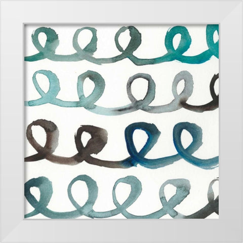 La Mer II White Modern Wood Framed Art Print by Zarris, Chariklia