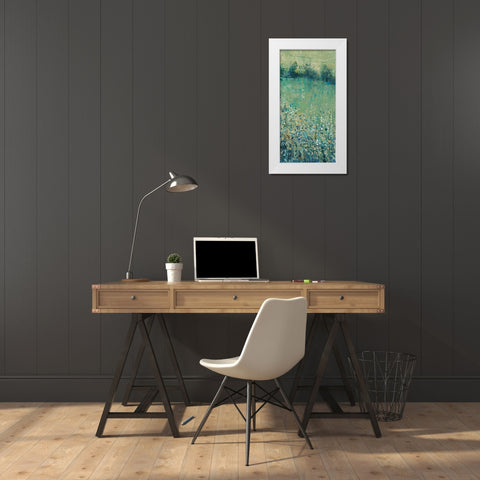 Lush Meadow I White Modern Wood Framed Art Print by OToole, Tim