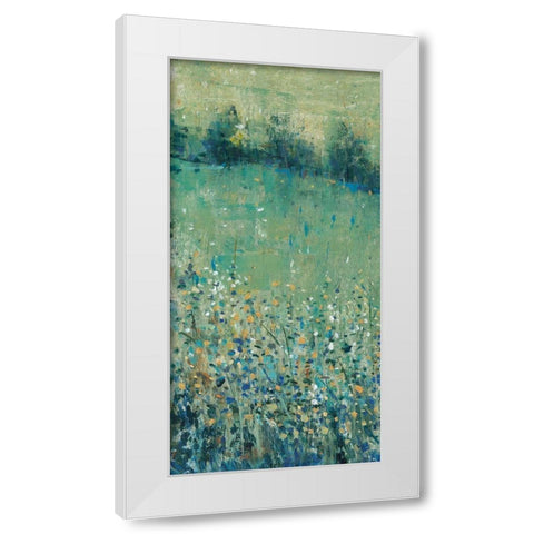 Lush Meadow I White Modern Wood Framed Art Print by OToole, Tim