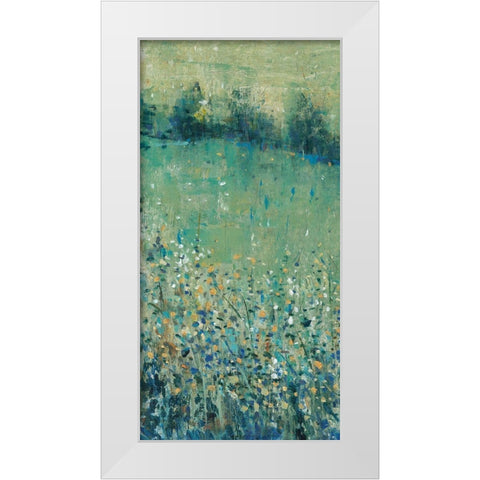 Lush Meadow I White Modern Wood Framed Art Print by OToole, Tim
