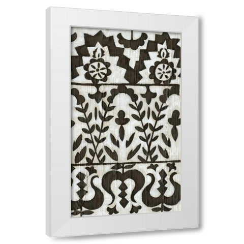 Flamenco Pattern II White Modern Wood Framed Art Print by Zarris, Chariklia
