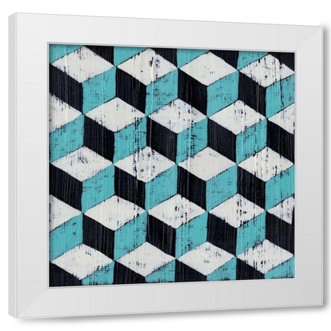 Over Under V White Modern Wood Framed Art Print by Zarris, Chariklia