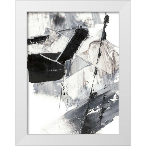 Topple I White Modern Wood Framed Art Print by Harper, Ethan