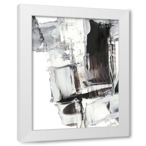 Topple III White Modern Wood Framed Art Print by Harper, Ethan