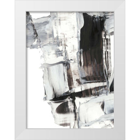 Topple III White Modern Wood Framed Art Print by Harper, Ethan