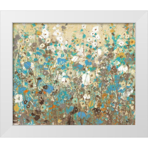Flowering Vines I White Modern Wood Framed Art Print by OToole, Tim