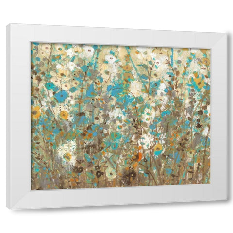 Flowering Vines II White Modern Wood Framed Art Print by OToole, Tim