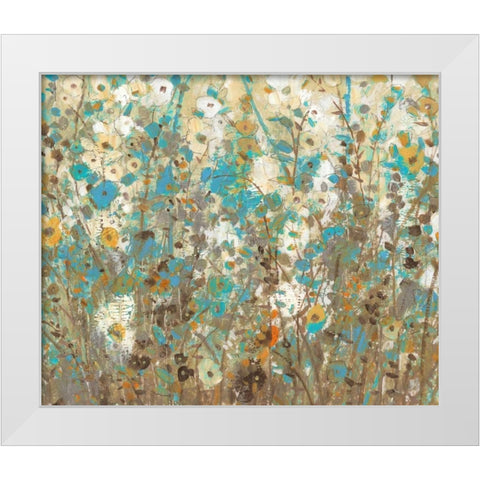 Flowering Vines II White Modern Wood Framed Art Print by OToole, Tim