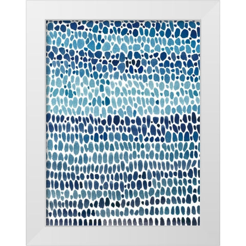 Blue Progression I White Modern Wood Framed Art Print by OToole, Tim
