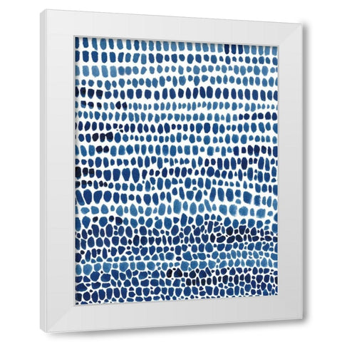 Blue Progression II White Modern Wood Framed Art Print by OToole, Tim