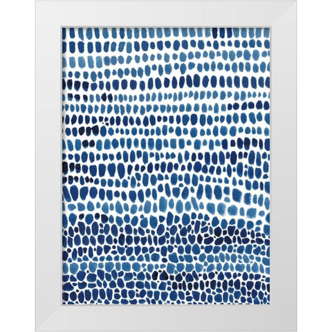 Blue Progression II White Modern Wood Framed Art Print by OToole, Tim