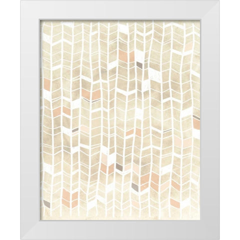 Pattern Intersect I White Modern Wood Framed Art Print by Vess, June Erica