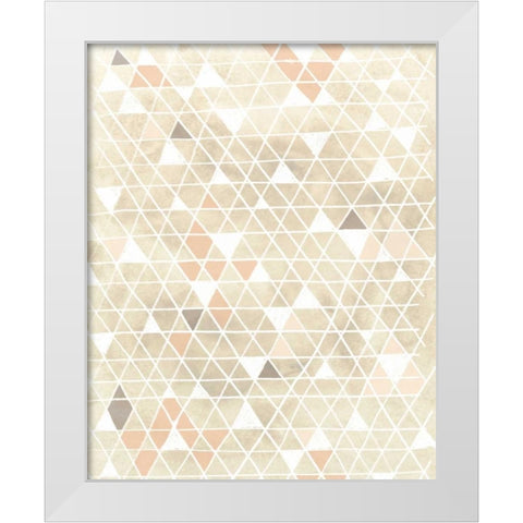Pattern Intersect II White Modern Wood Framed Art Print by Vess, June Erica