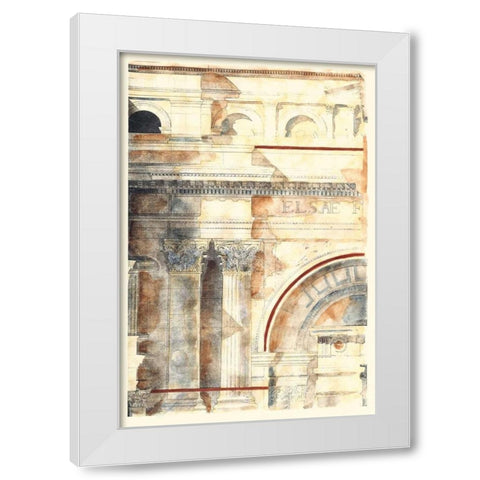 Classical Architecture I GOLD White Modern Wood Framed Art Print by Vision Studio