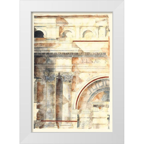 Classical Architecture I GOLD White Modern Wood Framed Art Print by Vision Studio