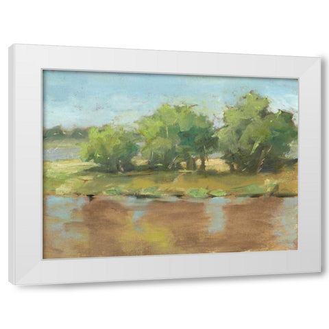 Muddy River II White Modern Wood Framed Art Print by Harper, Ethan