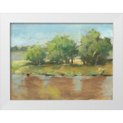 Muddy River II White Modern Wood Framed Art Print by Harper, Ethan