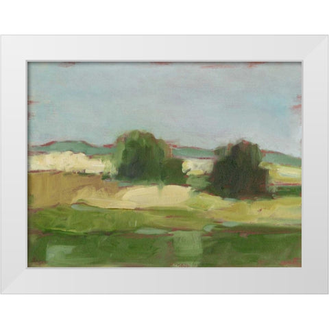 Rolling Pasture I White Modern Wood Framed Art Print by Harper, Ethan