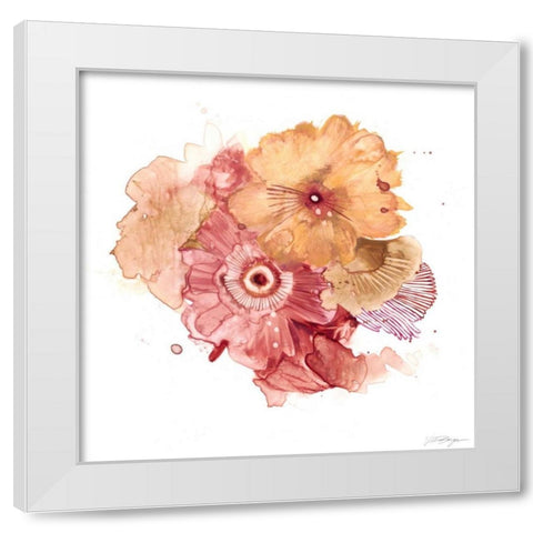 Blossom Burst I White Modern Wood Framed Art Print by Borges, Victoria