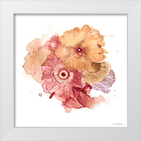 Blossom Burst I White Modern Wood Framed Art Print by Borges, Victoria