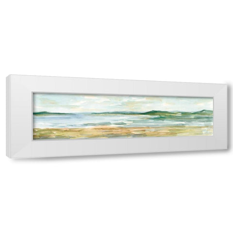 Panoramic Seascape I White Modern Wood Framed Art Print by Harper, Ethan