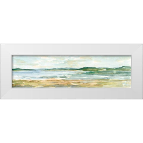 Panoramic Seascape I White Modern Wood Framed Art Print by Harper, Ethan