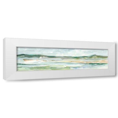 Panoramic Seascape II White Modern Wood Framed Art Print by Harper, Ethan