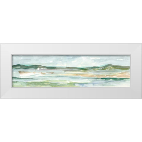 Panoramic Seascape II White Modern Wood Framed Art Print by Harper, Ethan