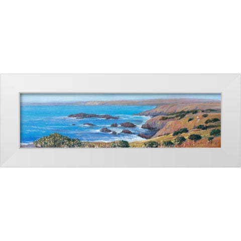 Panoramic Ocean View I White Modern Wood Framed Art Print by OToole, Tim