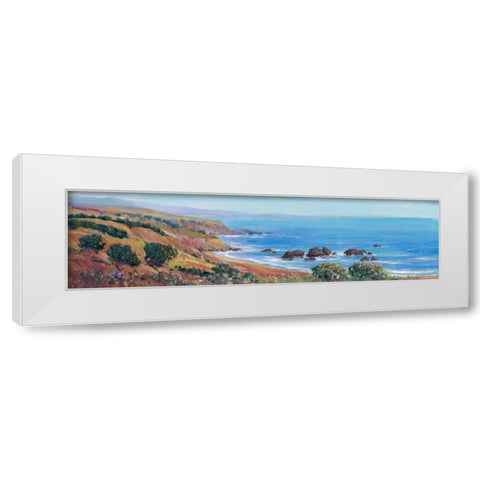 Panoramic Ocean View II White Modern Wood Framed Art Print by OToole, Tim