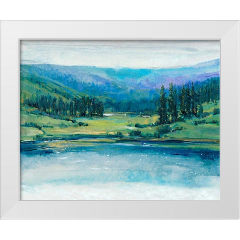 Mountain Lake I White Modern Wood Framed Art Print by OToole, Tim
