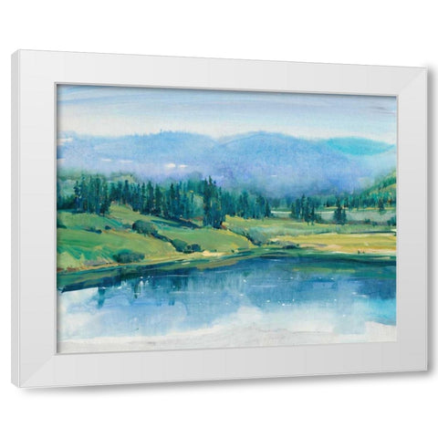 Mountain Lake II White Modern Wood Framed Art Print by OToole, Tim