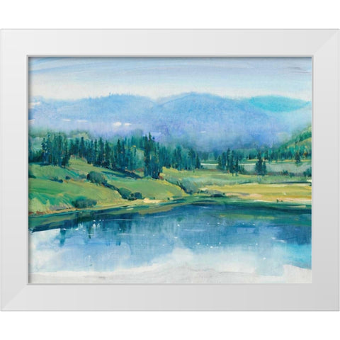 Mountain Lake II White Modern Wood Framed Art Print by OToole, Tim