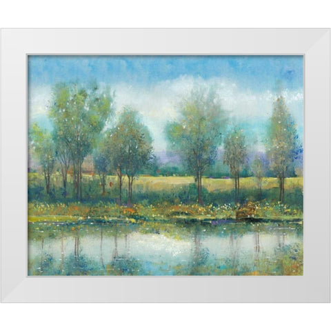 River Reflection II White Modern Wood Framed Art Print by OToole, Tim