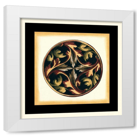 Small Ornamental Accents III White Modern Wood Framed Art Print by Vision Studio
