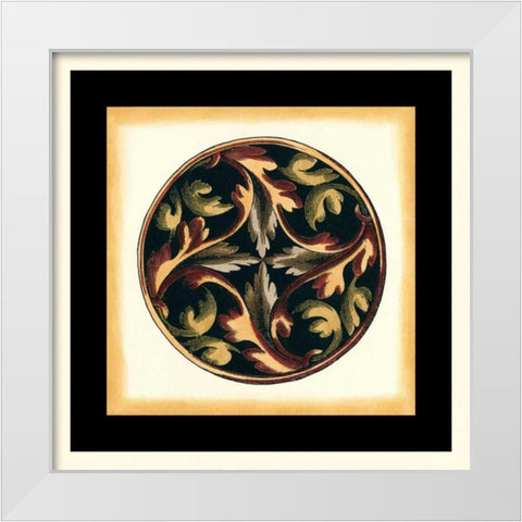 Small Ornamental Accents III White Modern Wood Framed Art Print by Vision Studio