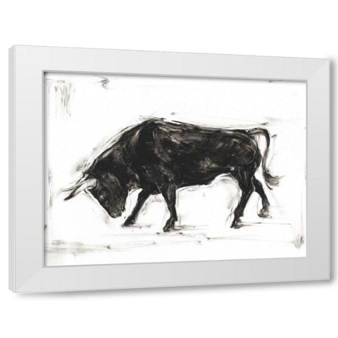 Toro I White Modern Wood Framed Art Print by Harper, Ethan