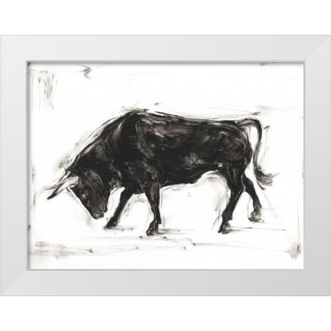 Toro I White Modern Wood Framed Art Print by Harper, Ethan