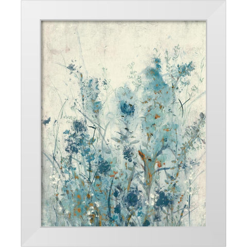 Blue Spring II White Modern Wood Framed Art Print by OToole, Tim