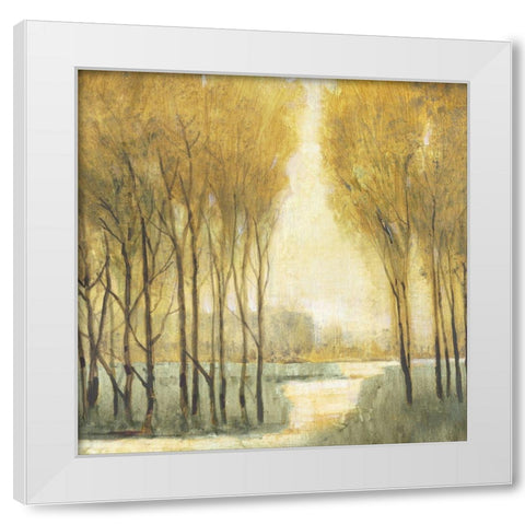 Pathway Sanctuary White Modern Wood Framed Art Print by OToole, Tim