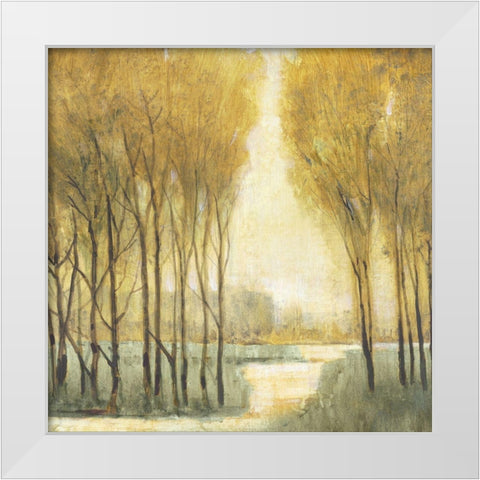 Pathway Sanctuary White Modern Wood Framed Art Print by OToole, Tim