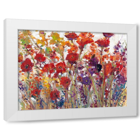 Variety of Flowers I White Modern Wood Framed Art Print by OToole, Tim