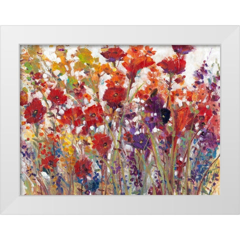 Variety of Flowers I White Modern Wood Framed Art Print by OToole, Tim