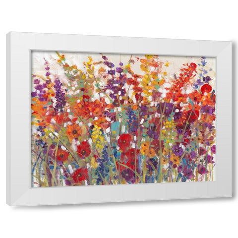 Variety of Flowers II White Modern Wood Framed Art Print by OToole, Tim