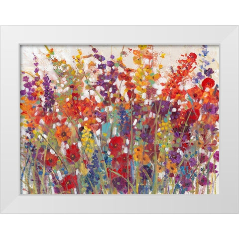 Variety of Flowers II White Modern Wood Framed Art Print by OToole, Tim