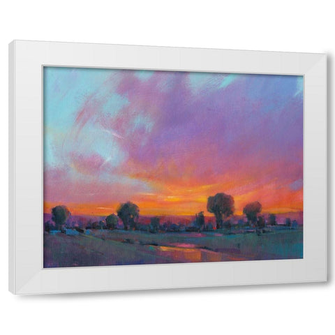 Fiery Sunset I White Modern Wood Framed Art Print by OToole, Tim